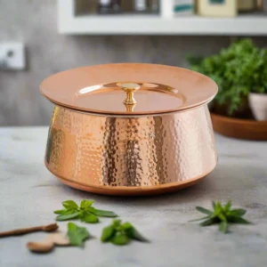 100% Pure Copper Biryani Handi With Lid