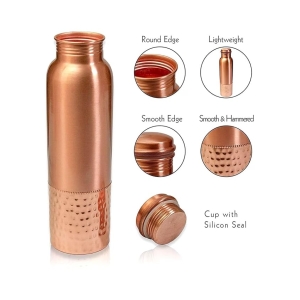 Pure Copper Water Bottle with Leak Proof Protection 1000ml