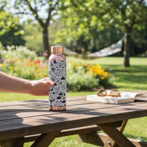The Better Home Copper Water Bottle 950ml | Designer Leakproof Eco-Friendly