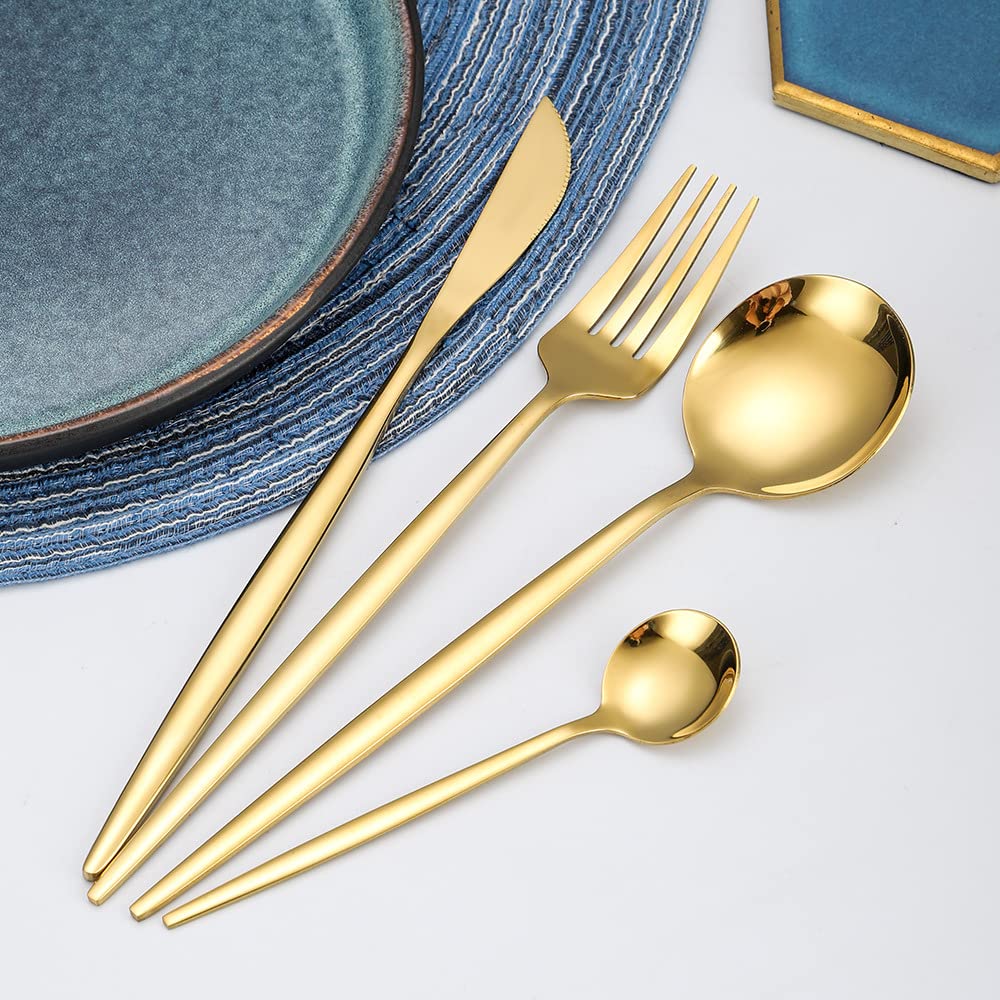 Trifecta 24-Piece Silverware Set, Stainless Steel Flatware Set - Image 2